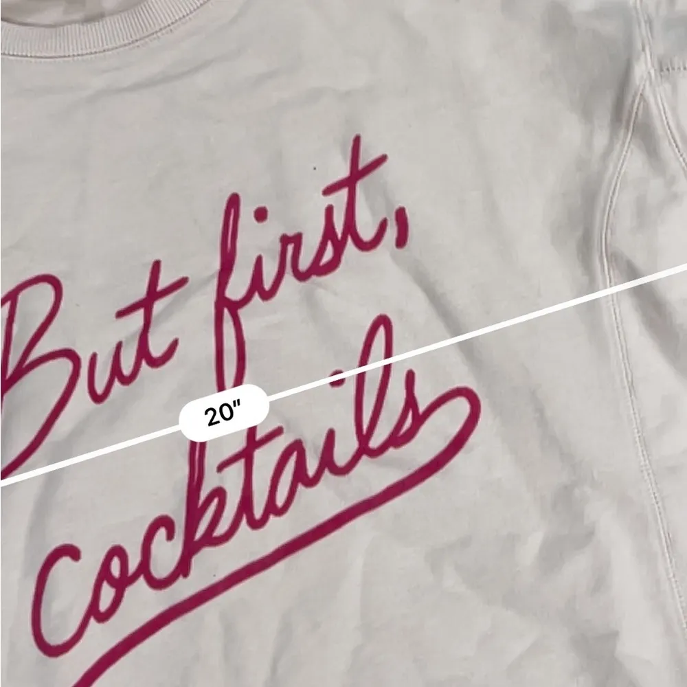 Wildfox but first cocktails pink sweatshirt - Image 3