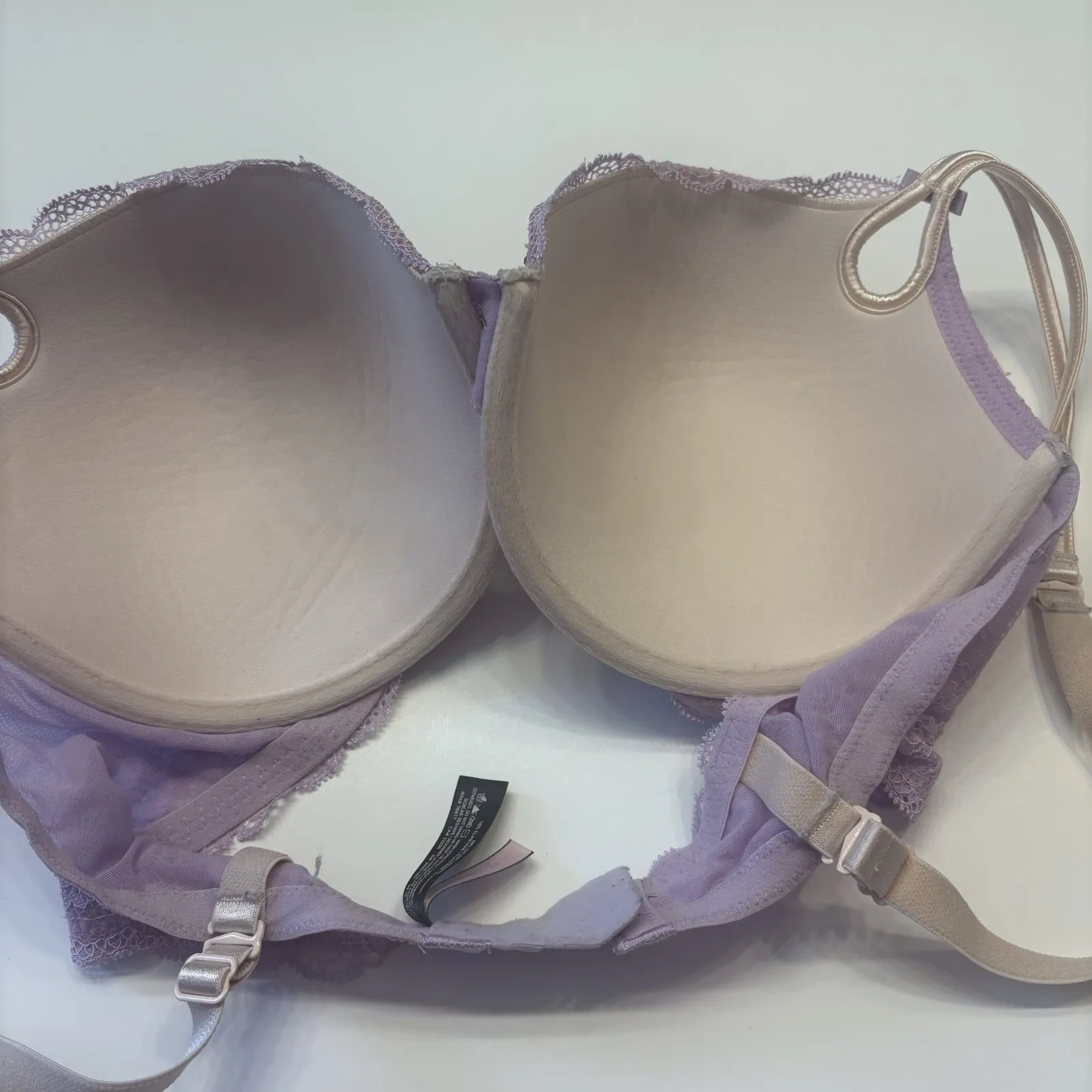 Victoria's Secret‎ Sexy Little Things Bra Purple Lace Rhinestone Bling Size 36DD - Image 4