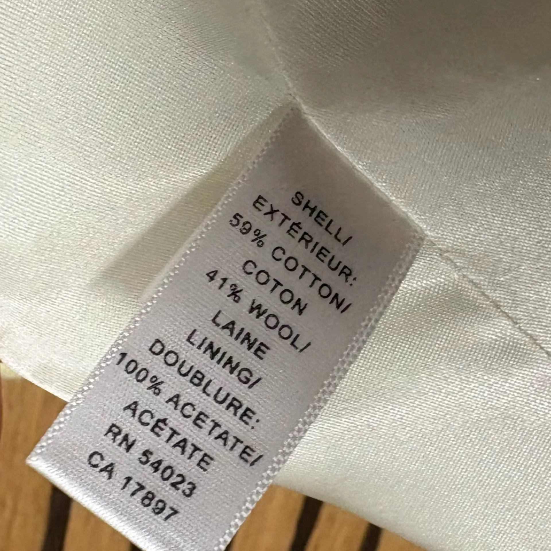 Banana Republic Lime‎ Green And White Wool Blend Trench Coat Size XS - Image 10