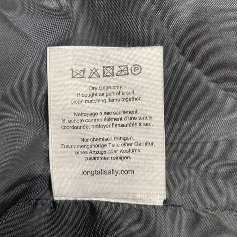 Long Tall Sally Size 10 Jacket Blazer Black White Button Down Career Classy - Image 7