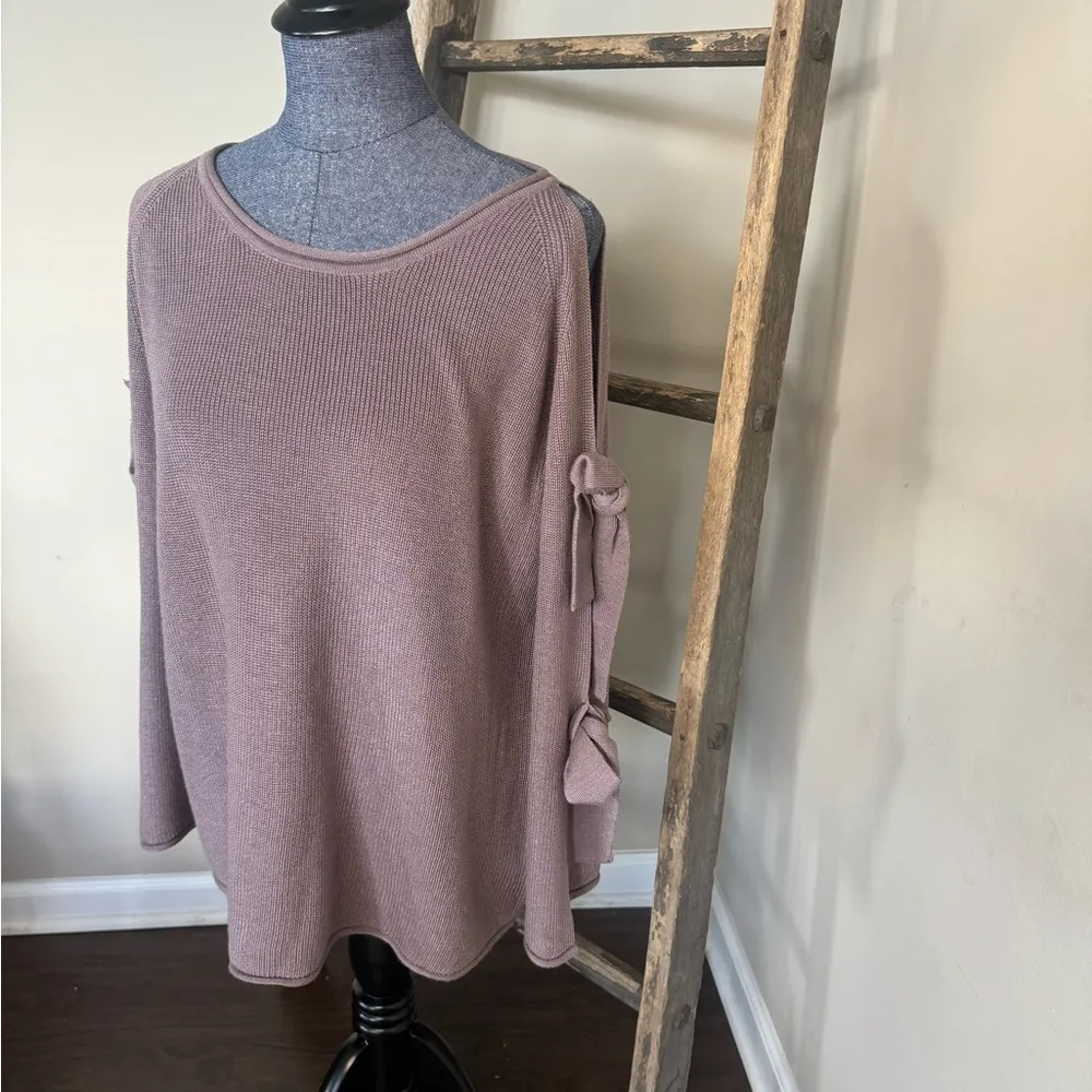 Listicle Cold Shoulder Cold Arm Pullover Sweater - Image 3