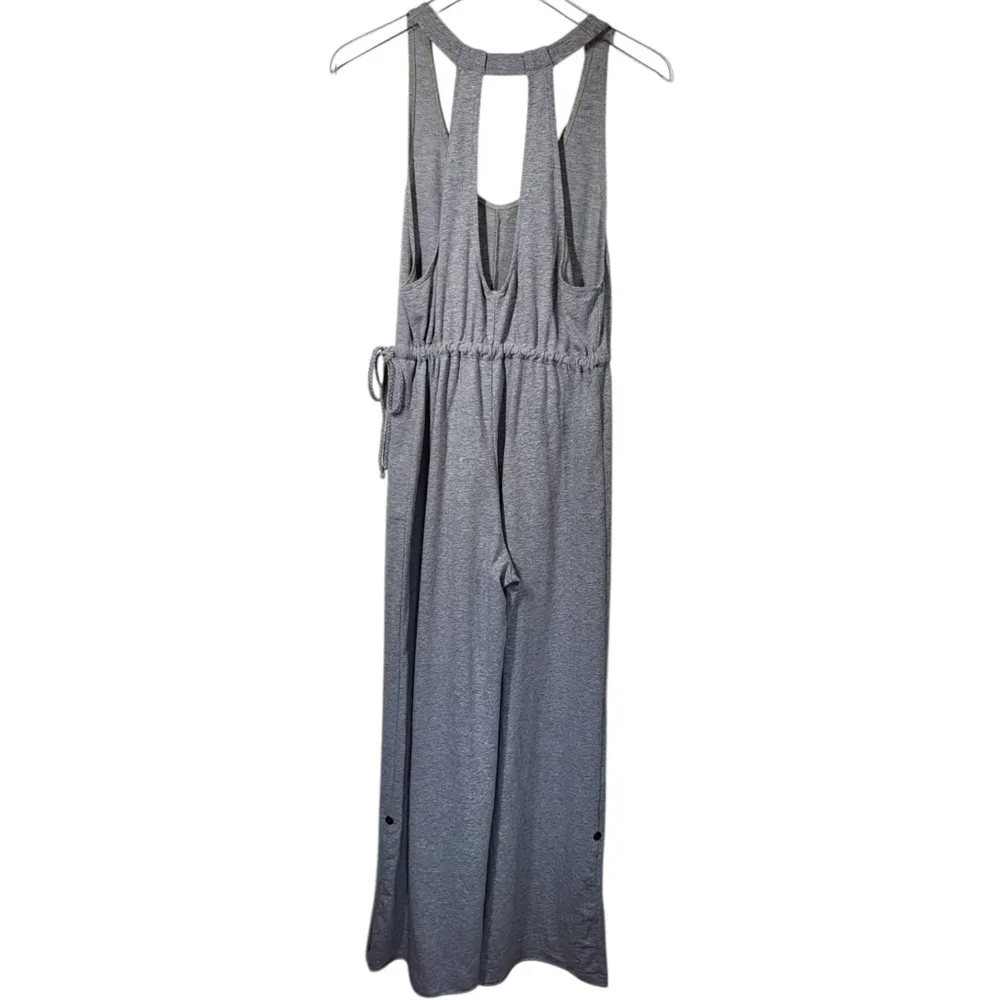 Free People Beach Jumpsuit Adjustable Rope Drawstring in Heather Grey - Image 8