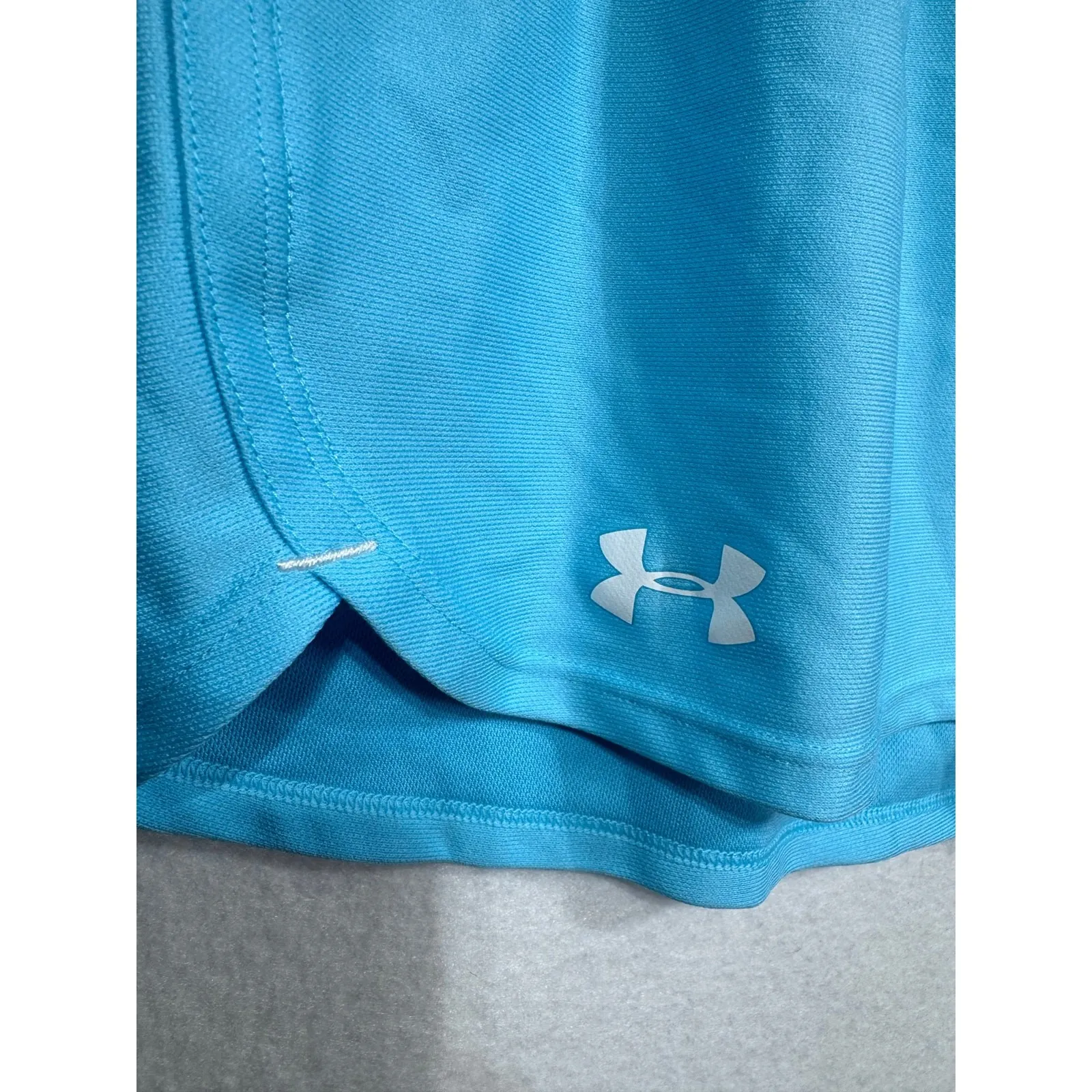Under Armour‎ HeatGear Women's Blue Compression Running Training Shorts Medium - Image 6