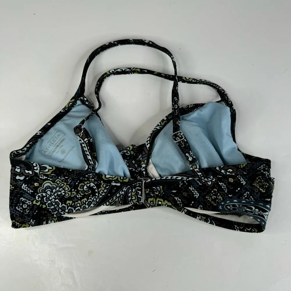 Athleta Twist Front Paisley Bikini Top Size 34C/32D/ 30DD - Image 2