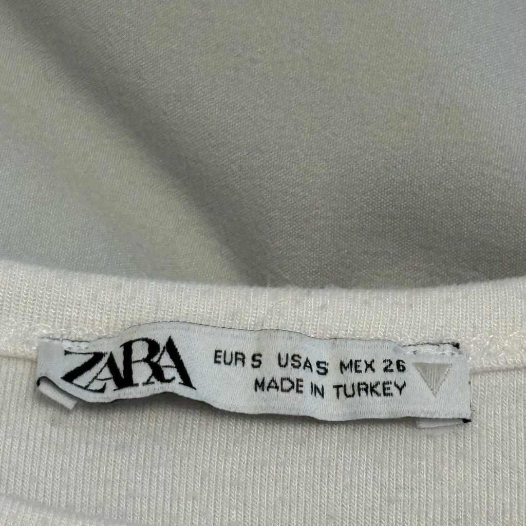 ZARA  Cream Short Sleeve Top - Image 2