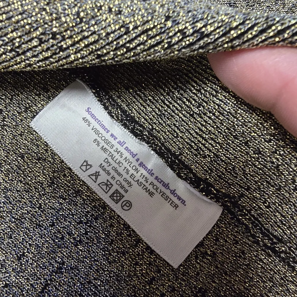 MM Lafleur NWT Woolf Jardigan Gold Size XL‎ Career Academia Sparkly $295 Luxury - Image 13