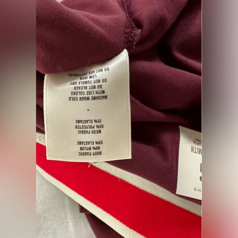 Tracksmith Lane Five Crop Tight Wine Red - Image 5