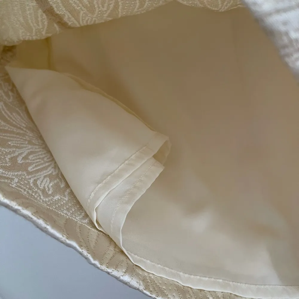 Topshop Embellished Ivory Jacquard Mini Dress size 8 - Image 8