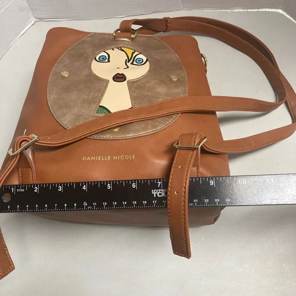 DANIELLE NICOLE Disney‎ Parks Tinkerbell Convertible Backpack Handbag Brown - Image 7