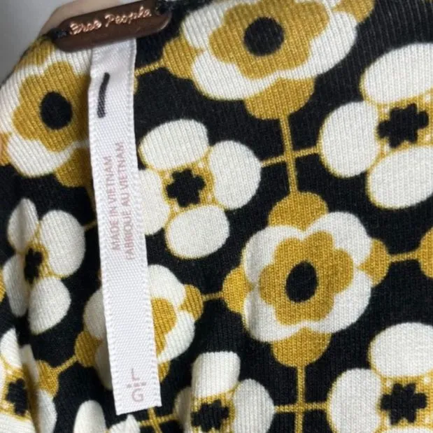 Free People Check it Mini Dress Drop Waist Retro Style Size Large NWOT - Image 8