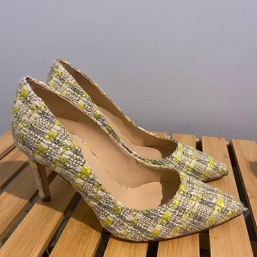 L’AGENCE Eloise Pump in Yellow Tweed - Image 7