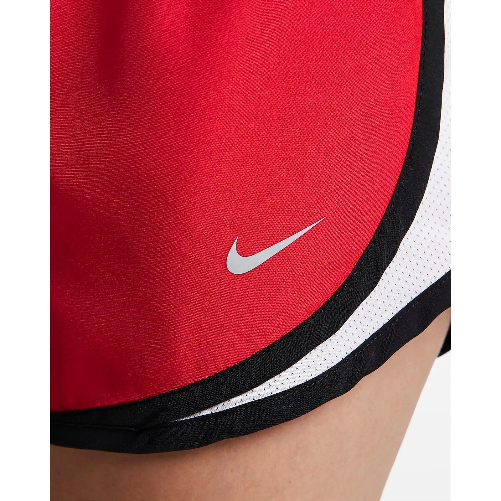 Nike Womens Shorts M Red Running Short Athletic Gym Dri-Fit‎ Tempo White Black - Image 4