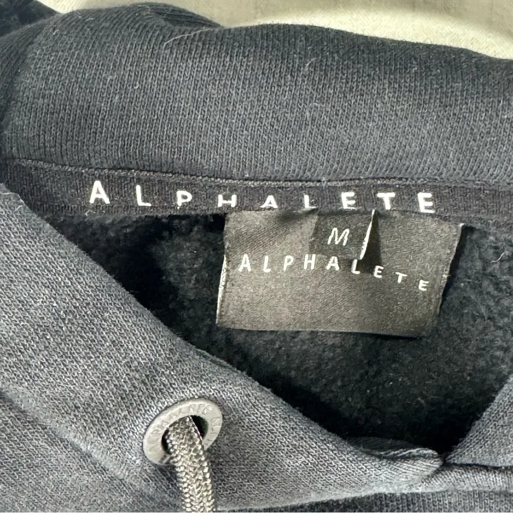 Alphalete Classic Capital Logo Black Crop Hoodie & Jogger Sweatpants Size Medium - Image 5
