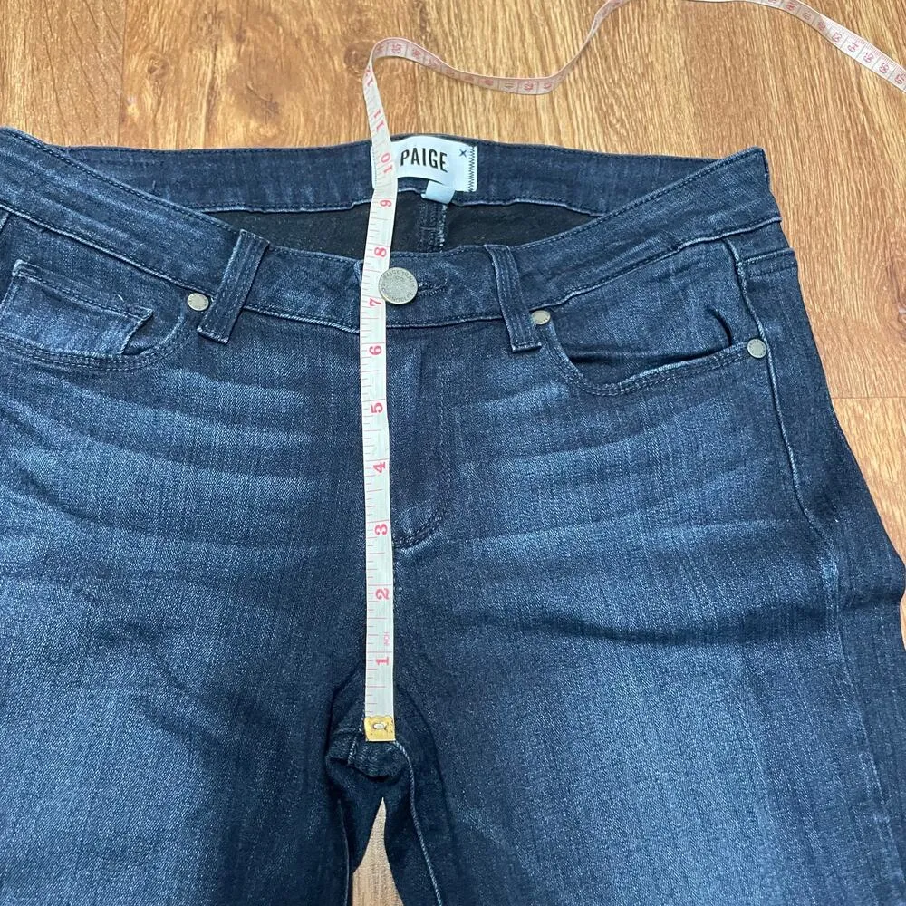 Paige Denim Women Verdugo Crop Dark Wash Mid Rise Skinny Blue Jeans Size 28 USA - Image 9