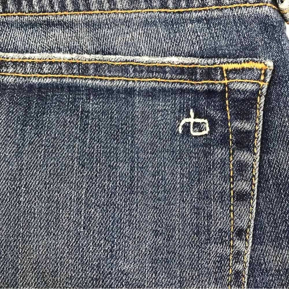 RAG & BONE Dre Capri Jean Women Sz 27 Blue Distressed Normcore Business Classic - Image 10