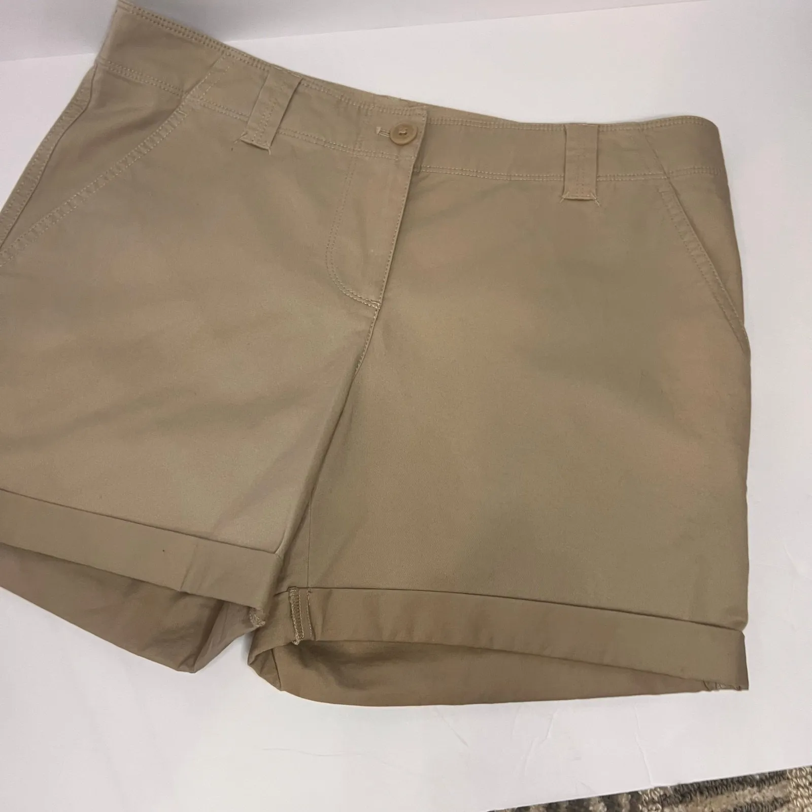 NWT TOMMY BAHAMA Sail Away‎ Twill Khaki Shorts Women's Size 6 - Image 2