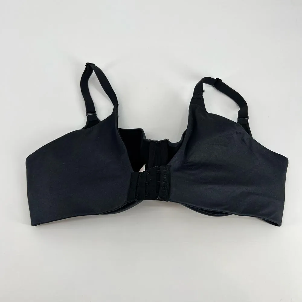 Cacique black lightly lined balconette bra basic neutral every day size 44C - Image 4