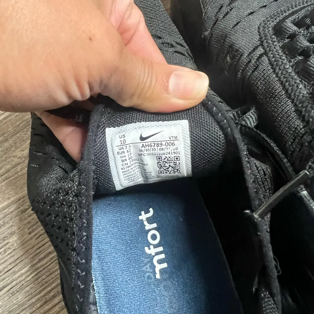 Nike air max 270 womens All-Black Athletic running Shoes size 10 - Image 6