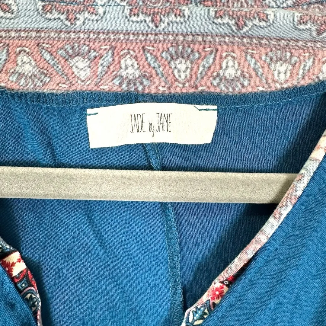 Jade by Jane Vibrant Blue Wing Sleeve Plus Size Top - Image 5