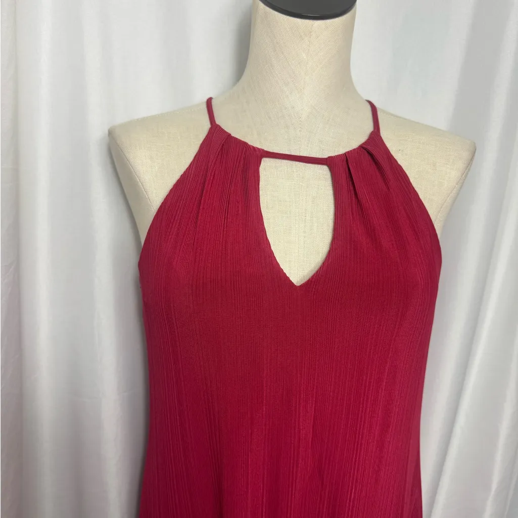 CANDIES Y2K Halter Dress Sleeveless Cross Back Lined Flowy Crinkle XS NWOT - Image 5