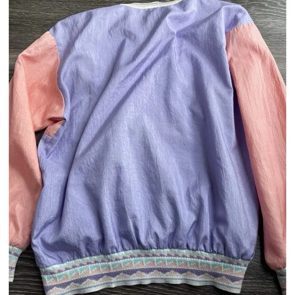 Vintage Saint Germain Women’s Sz Small Jacket Track Light 70s 80s Color Purple - Image 12