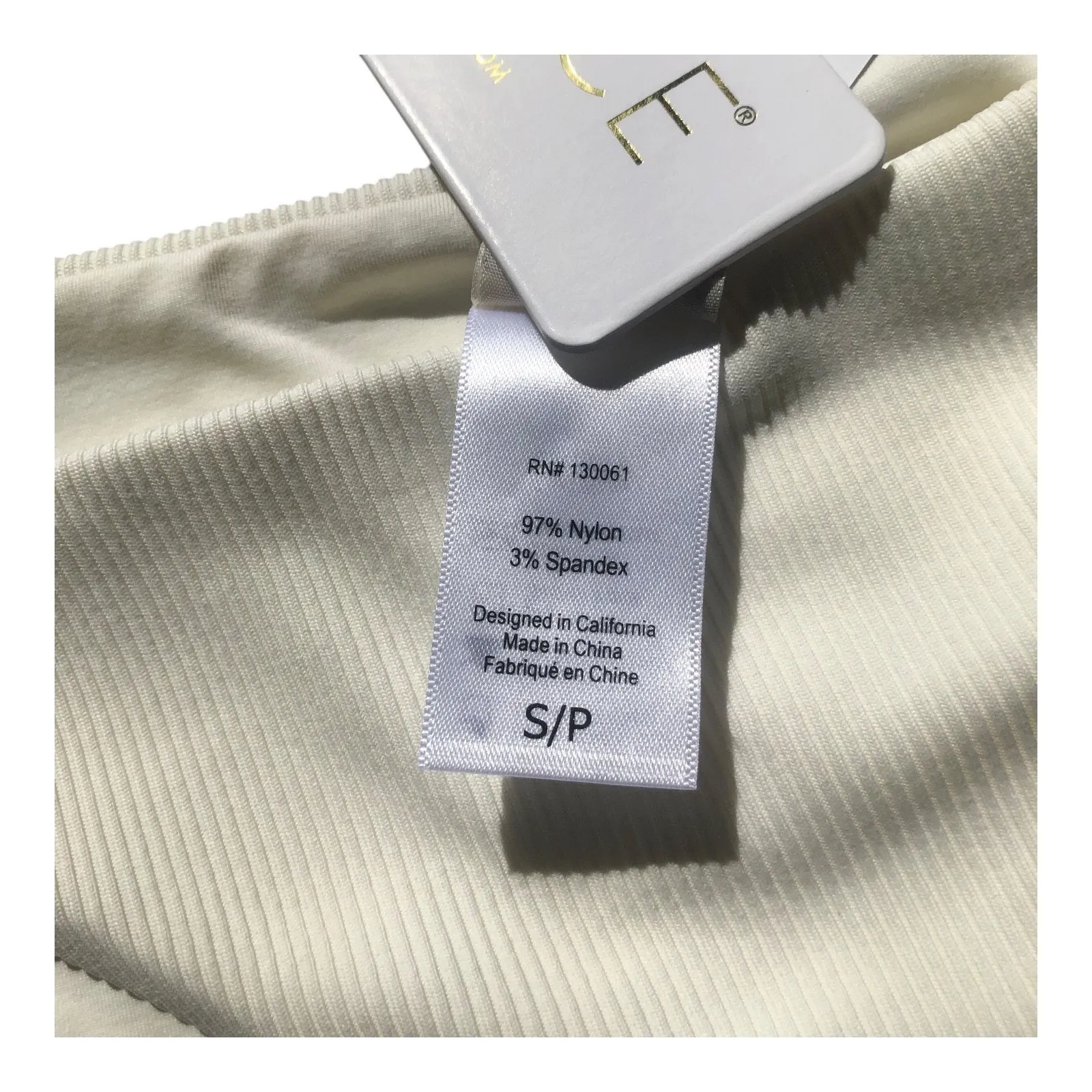 LSpace Camacho Classic Ribbed Bikini Bottom Cream Women's Size Small NWT - Image 7