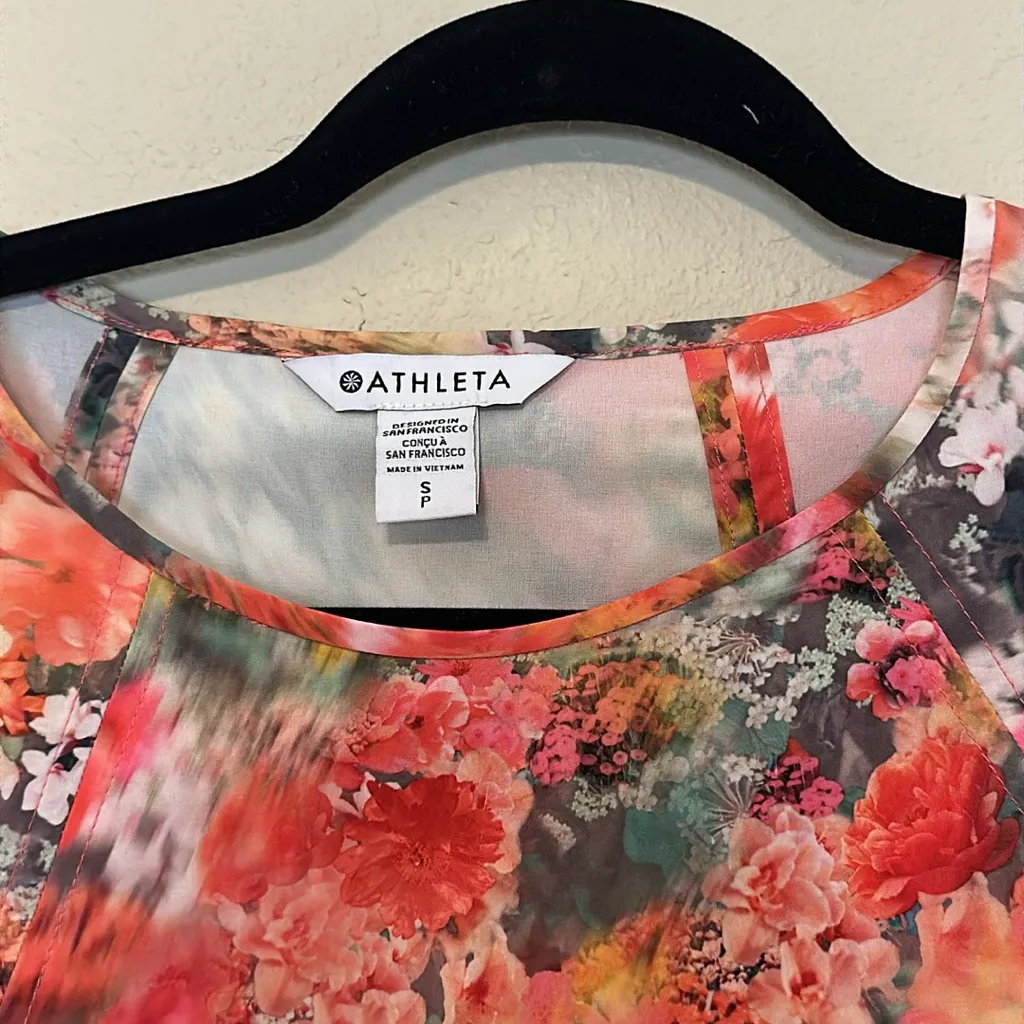 Athleta ‎ Zephyr Refined Tank Renewed Bloom Spring Pink Size Small - Image 4