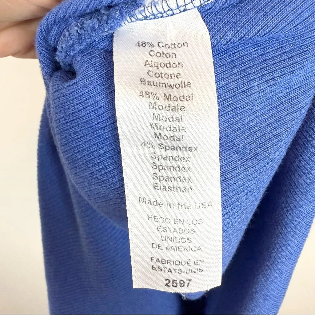 Michael Stars Wren Dress Blue Ribbed Bodycon‎ Sleeveless Midi Dress Size XS - Image 7