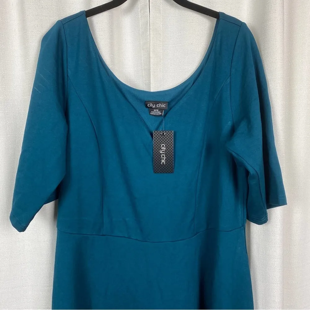 City Chic Teal Blue Cute Girl Dress Sz.M(18) NWT - Image 6