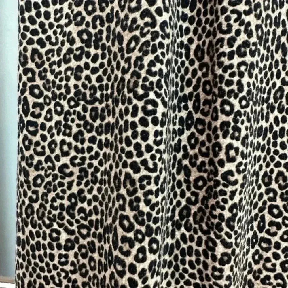 Michael Kors | Cold Shoulder Leopard Print Shift Dress Size M Medium Black - Image 4