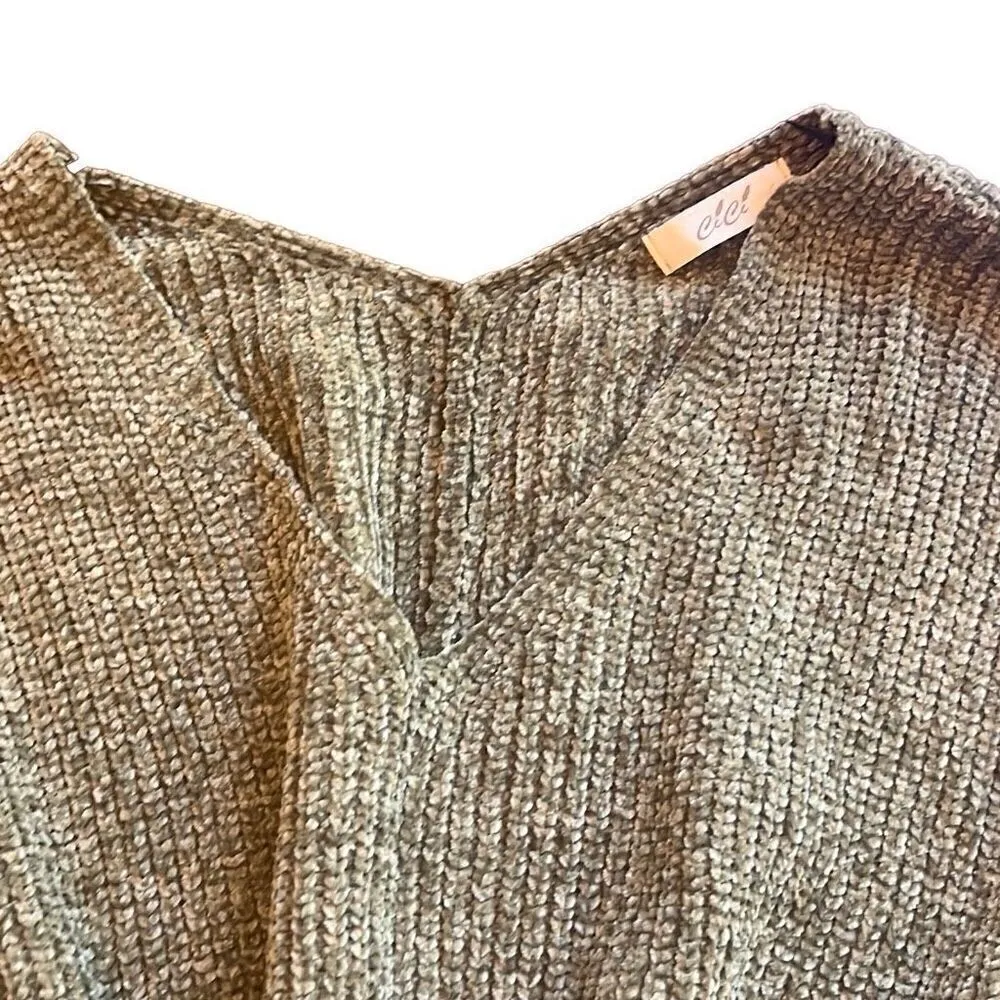 Cici green cropped oversized sweater - Image 2