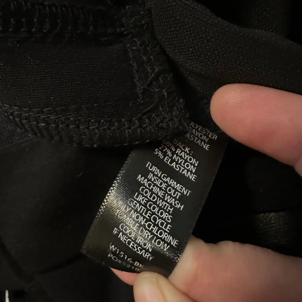 Betabrand Jett Dress Black Faux Leather Front Pull On Yoga Pants Size S Long - Image 4