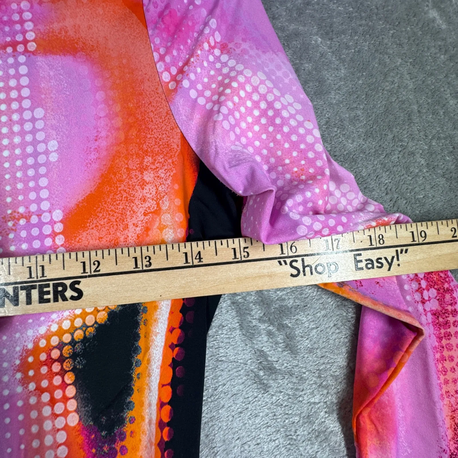 White‎ Fox Boutique Bodycon Mini Dress Pink Orange Abstract Print Long Sleeve - Image 10