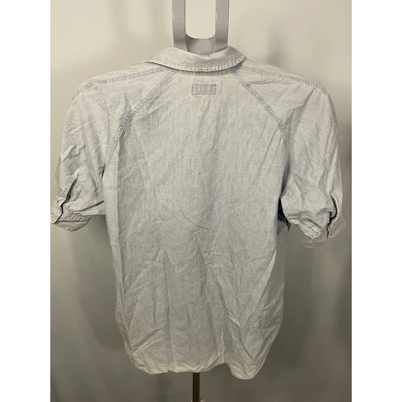 Polo Ralph Lauren Chambray Button Up Shirt Size 8‎ Blue Short Sleeve - Image 6