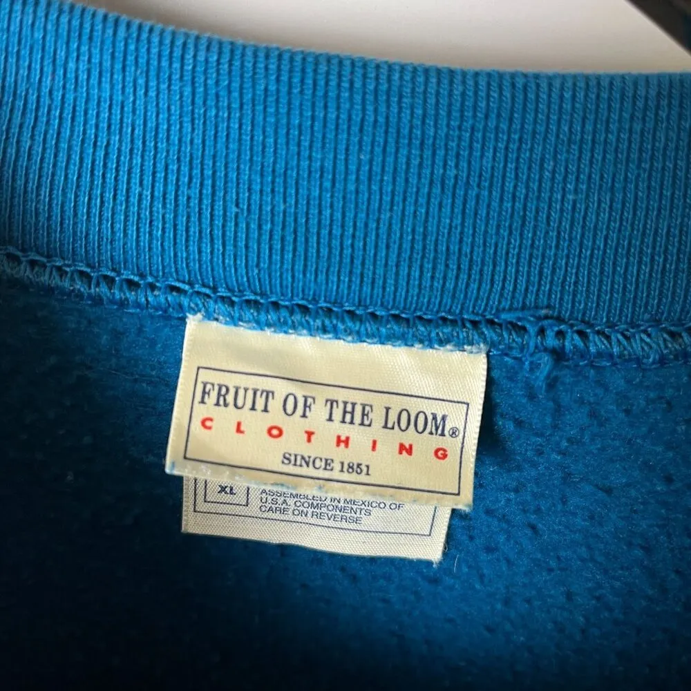 Vintage Bird Graphic Sweatshirt Fruit of the Loom Women’s 2XL Blue Pullover - Image 12