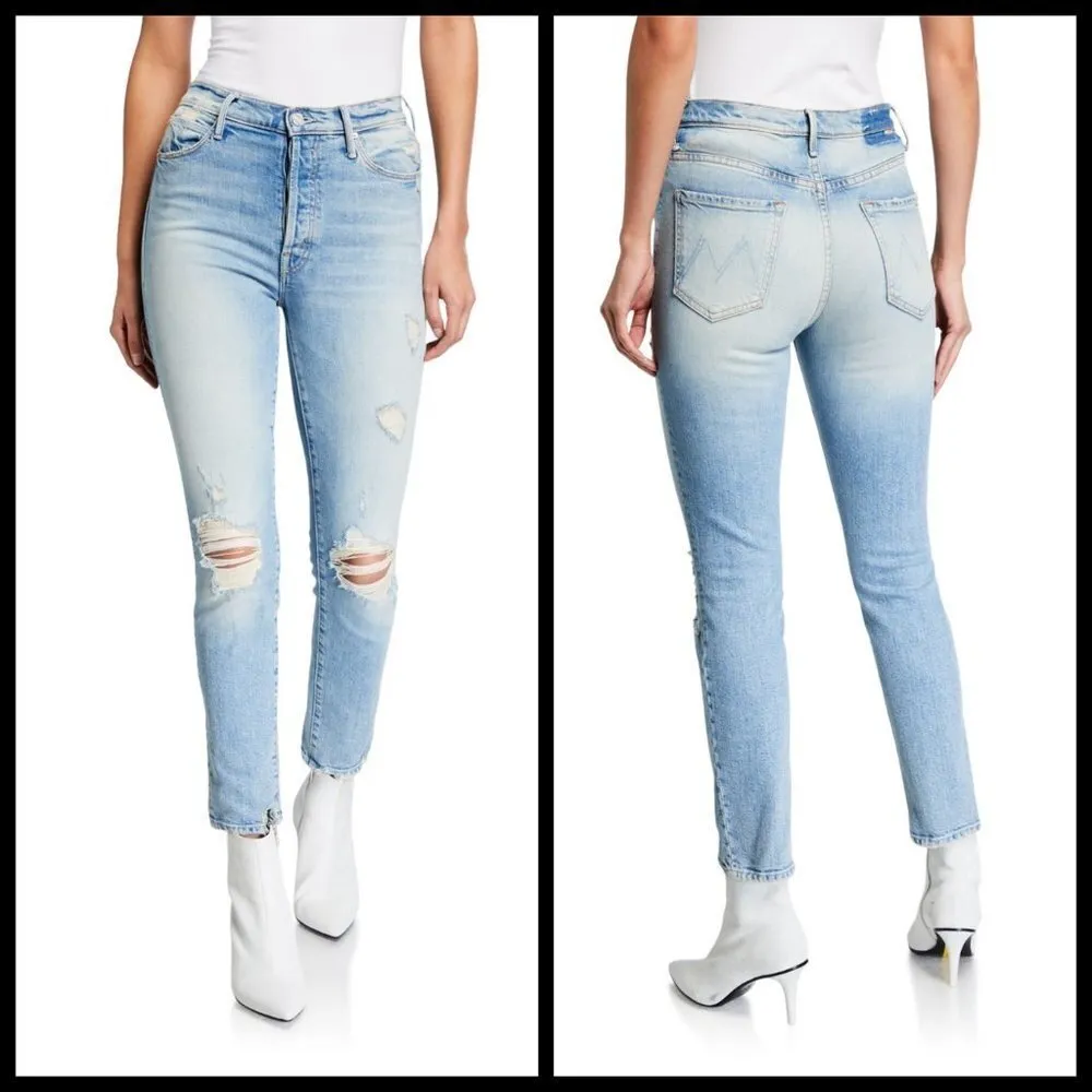 đź’•MOTHER SUPERIORđź’• Super Stunner Ankle Jeans Say Amen Again! 26 *Missing Button Blue - Image 9