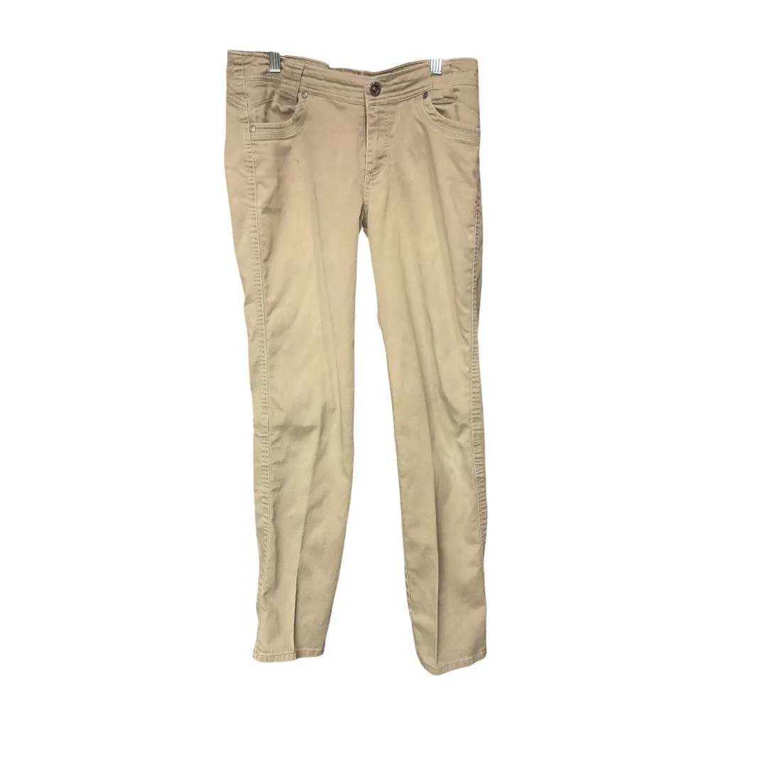 Kuhl Klaudette Straight Leg Cotton Khaki Tan Outdoors Hiking Pants Size 8Reg - Image 4