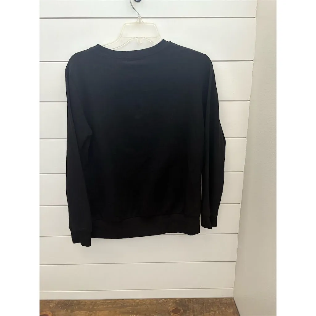 YATIVI vintage BLINg Graphic Sweatshirt Black SmallWhimsy evil Patriotic - Image 5