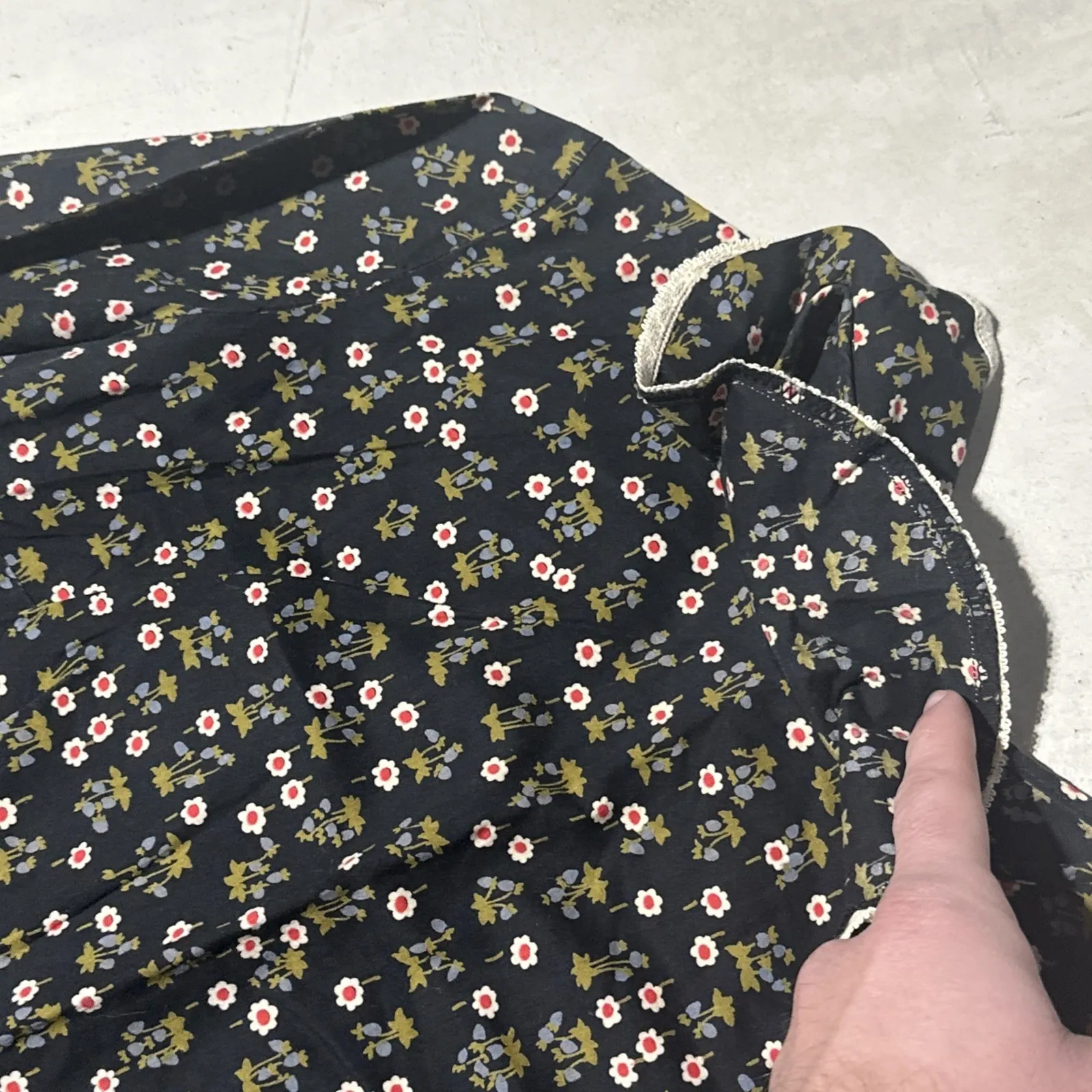 Genuine 1940s/50s Long Dress Floral by Sears Roebuck "Sea Stars" Lace USA Size 6 - Image 6