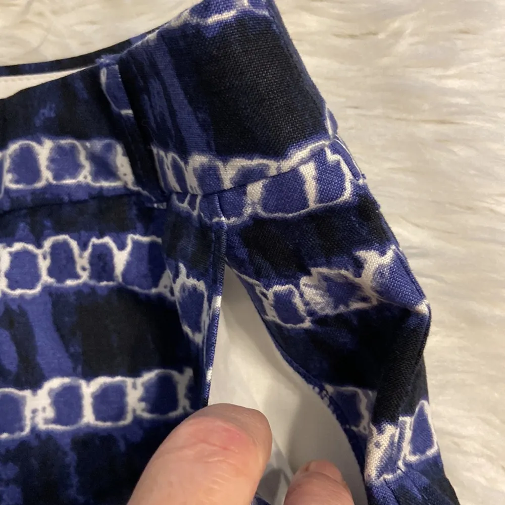 J.Crew Linen Shorts size 2 inseam 5” blue and white brand new with tag - Image 7