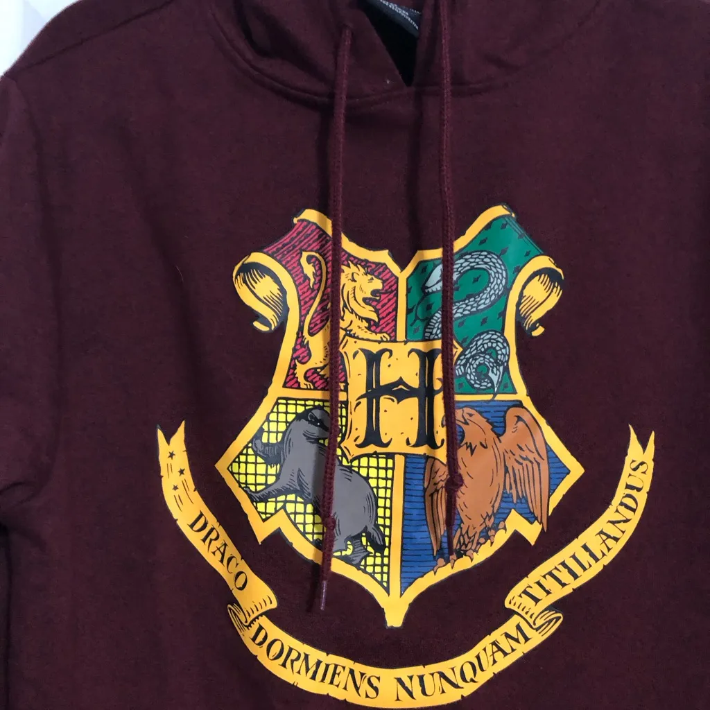 Harry potter hooded sweatshirt women’s size medium. Hogwarts on back graphic - Image 5