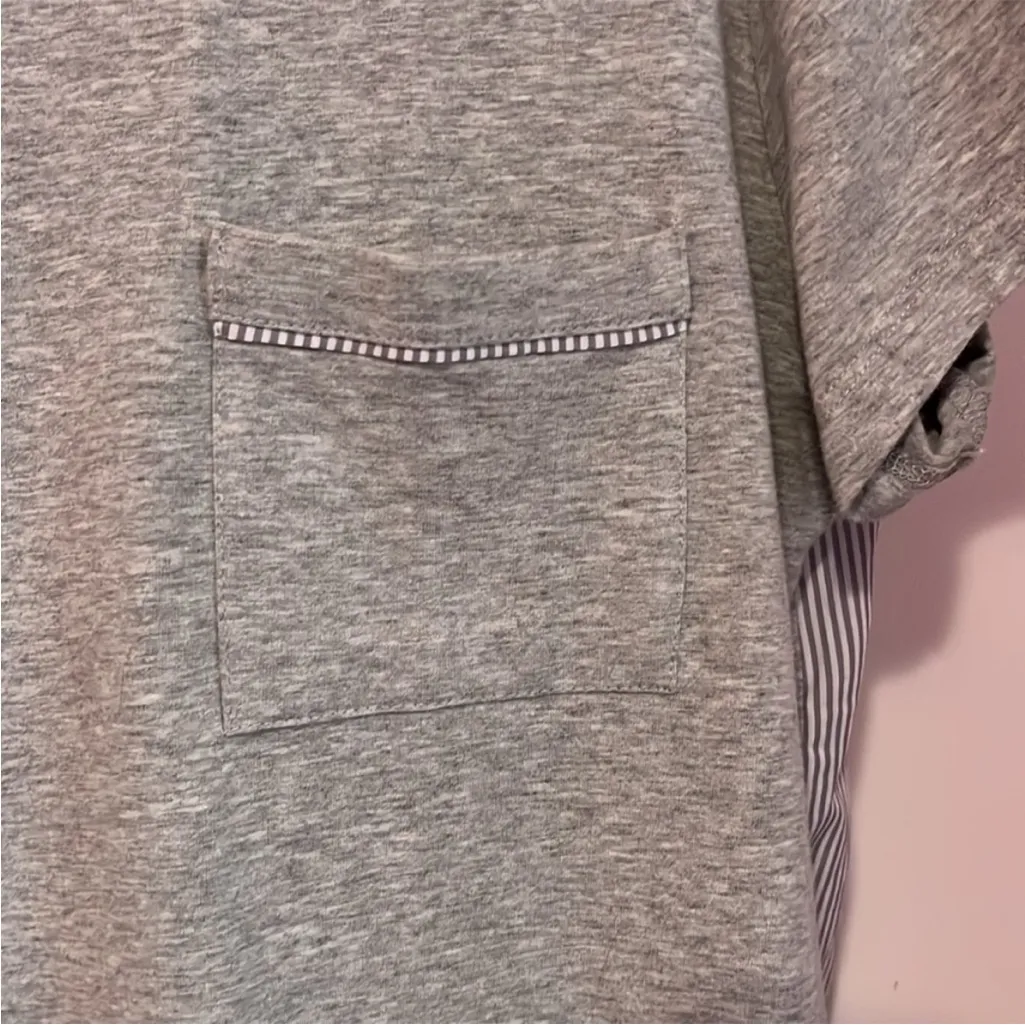 Gray Short Sleeve Layered nightgown - Image 3