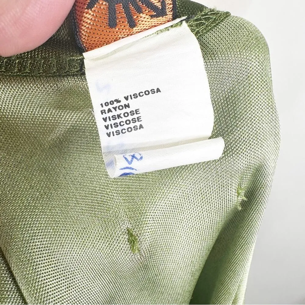 Jean Paul Gaultier Soleil Women’s Small Green Floral Printed Cold Shoulder Top - Image 8