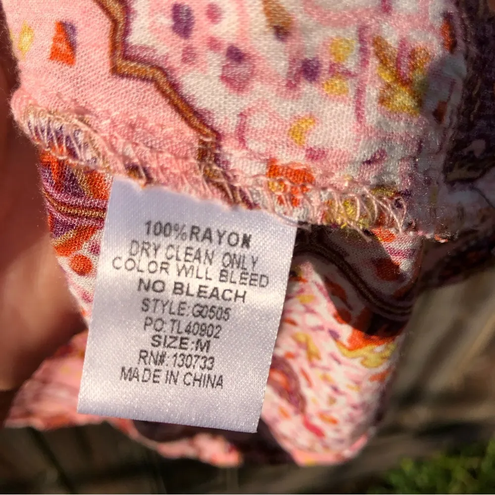 Umgee bell sleeves boho tunic swing dress M - Image 8