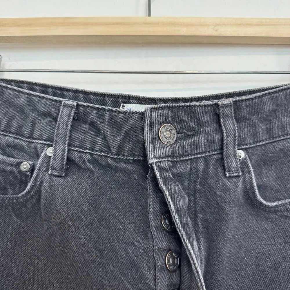 Paige Denim Noella‎ Frayed Hem Dark Wash Black Jean Shorts Summer Casual Size 25 - Image 4