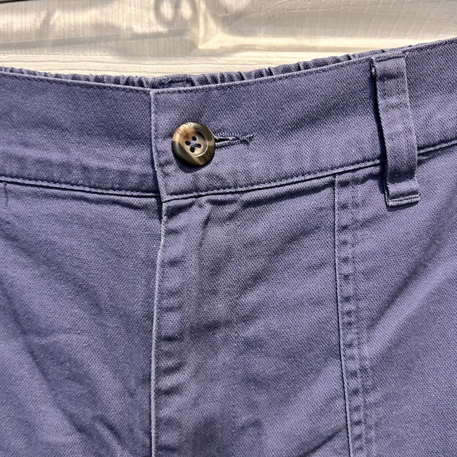 GAP Women Navy Blue Jogger Pants Elastic Waist Cargo Style Size Large - Image 3