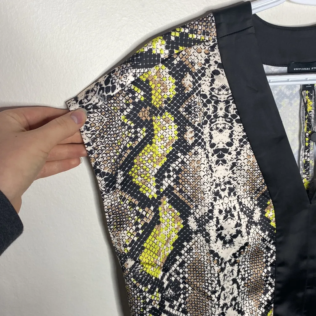 Universal Standard Levana satin snake print caftan regular size XS - Image 6