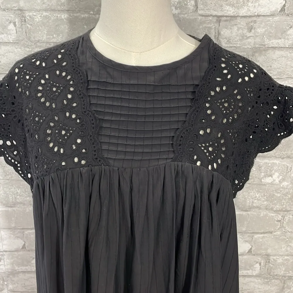 Ellison  Black Eyelet Blouse - Image 2