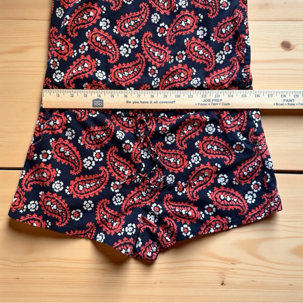AERIE Red Paisley Print Romper – XS - Image 6