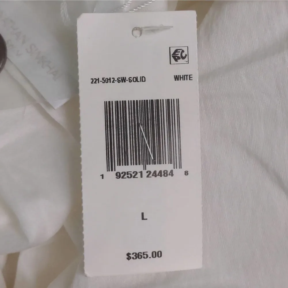 Jonathan Simkhai Swim Serenity Wide Leg Jumpsuit Open Back Pockets White L New Size L - Image 11